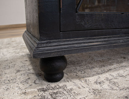 3 Drawer 4 Doors 70" Console - Antiqued Black