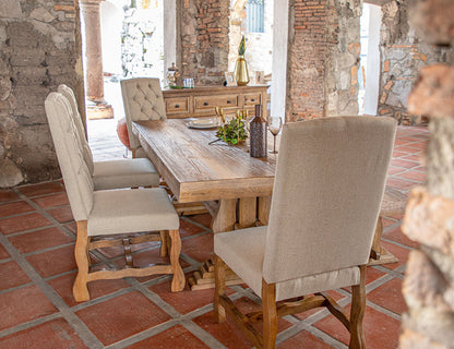 Dining Table - Two Tone Light Brown