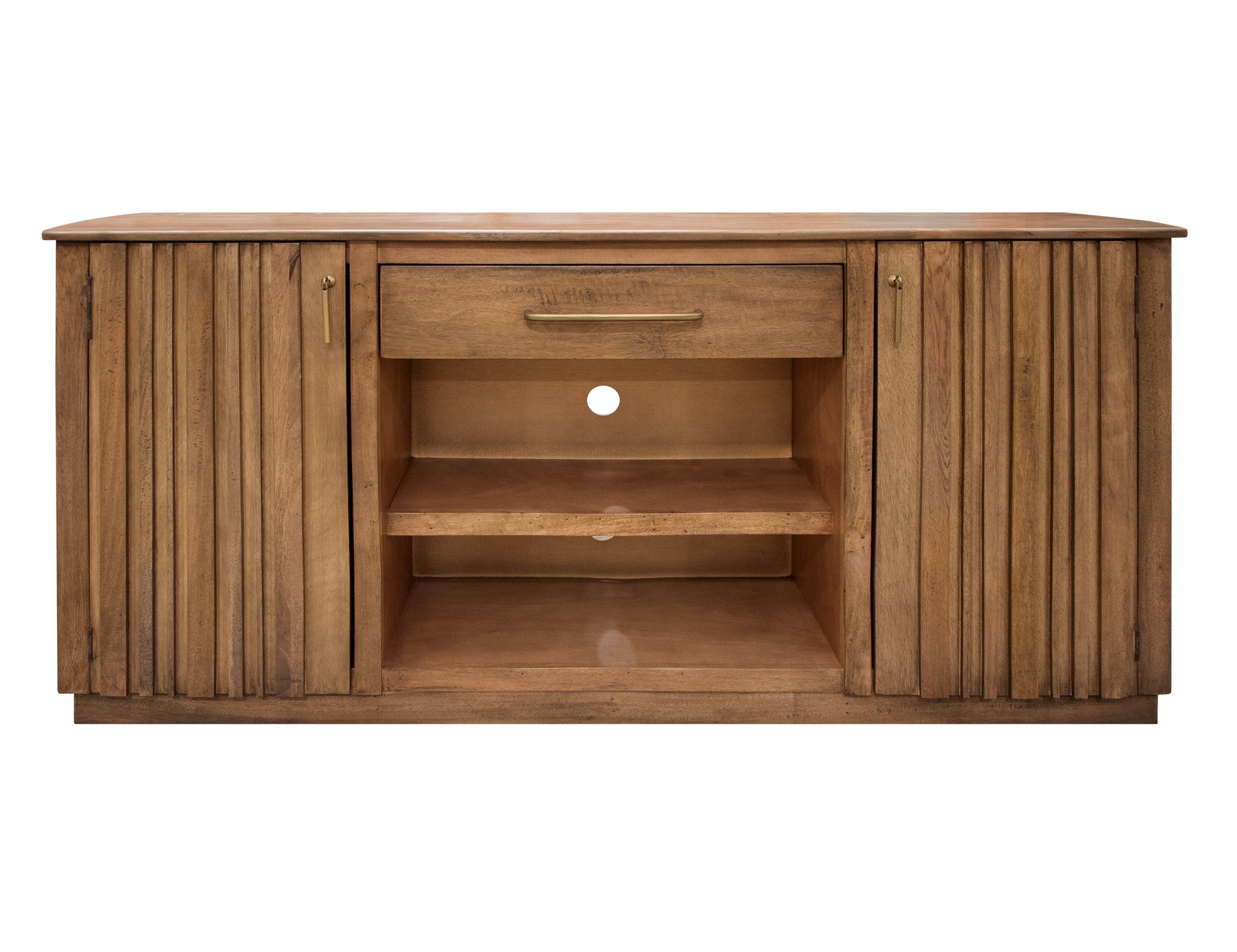 1 Drawer 2 Door TV Stand - Mezquite Brown