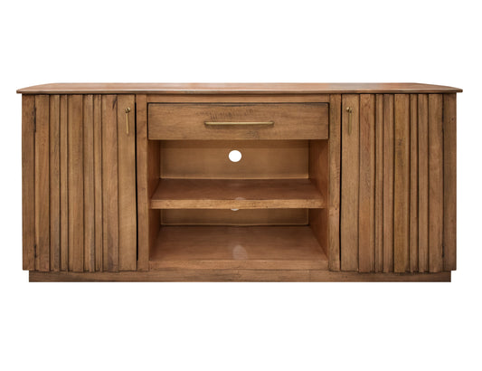 1 Drawer 2 Door TV Stand - Mezquite Brown