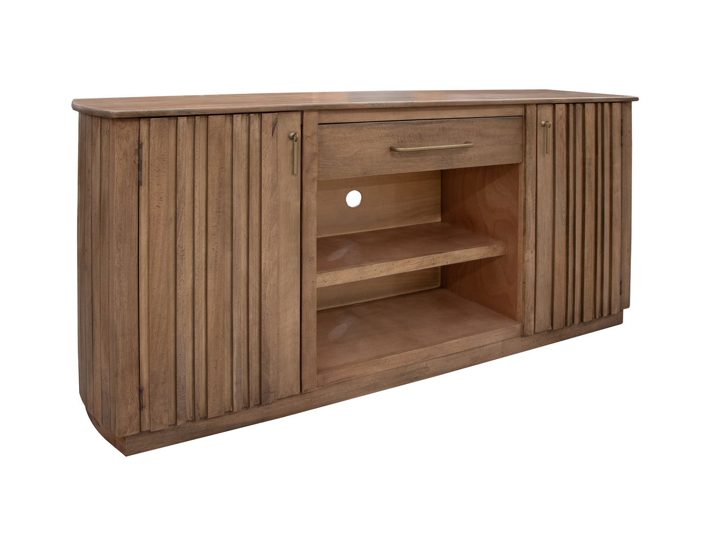 1 Drawer 2 Door TV Stand - Mezquite Brown