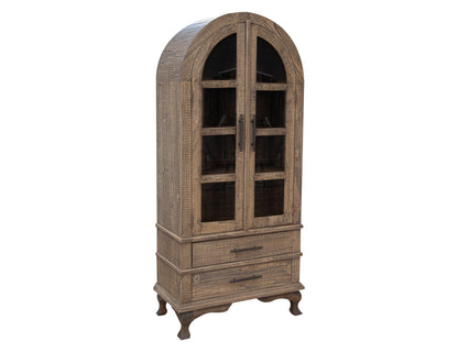 2 Drawer 2 Door Cabinet - Caramel