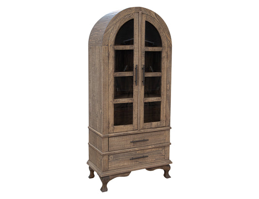 2 Drawer 2 Door Cabinet - Caramel
