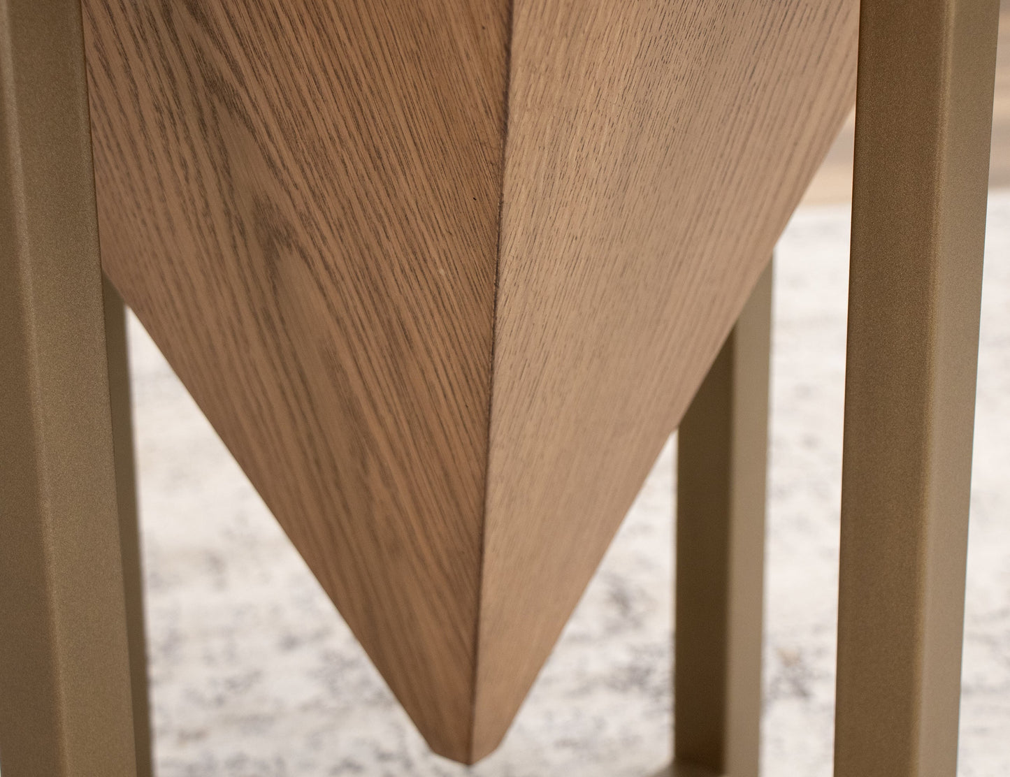 Metal Frame Chairside Table - Peanut