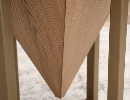 Metal Frame Chairside Table - Peanut
