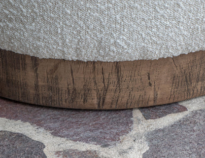 Wooden Frame & Base, Sofa - Light Cream