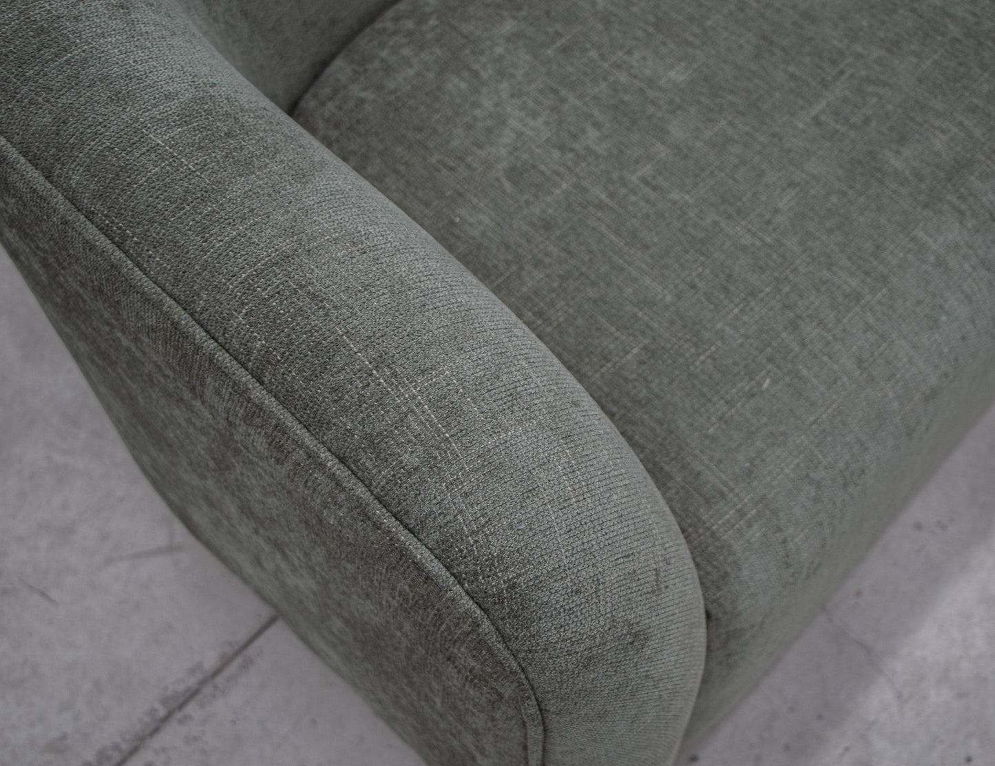 Wooden Frame & Base, Sofa - Olive Green