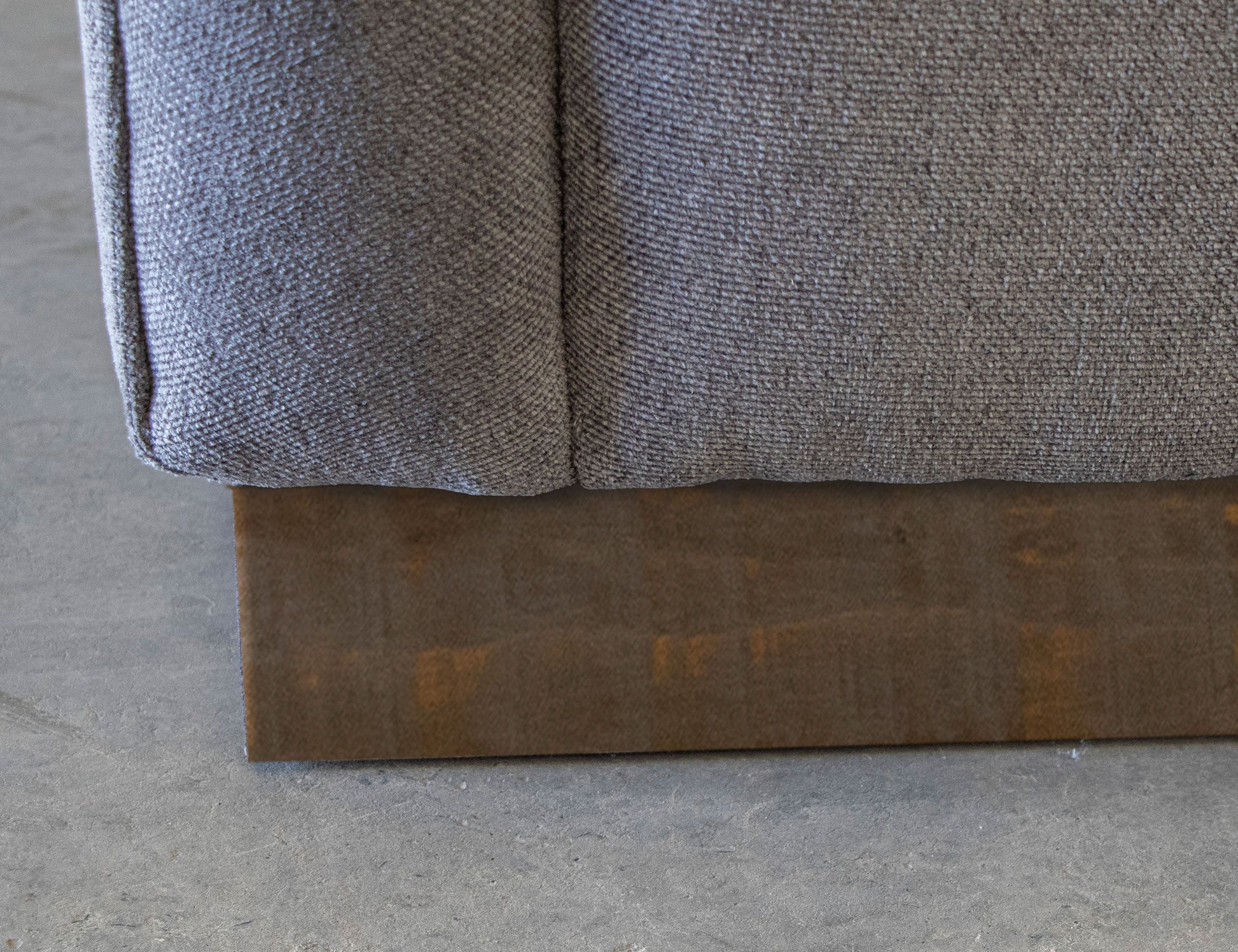 Wooden Frame & Base, Sofa - Iron Gray