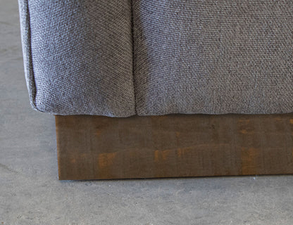 Wooden Frame & Base, Sofa - Iron Gray