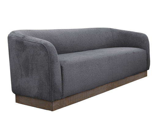Wooden Frame & Base, Sofa - Iron Gray