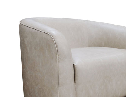 Wooden Frame & Base, Armchair - Ivory