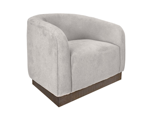 Wooden Frame & Base, Armchair - Agreeable Gray