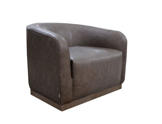 Wooden Frame & Base, Armchair - Chocolate Brown