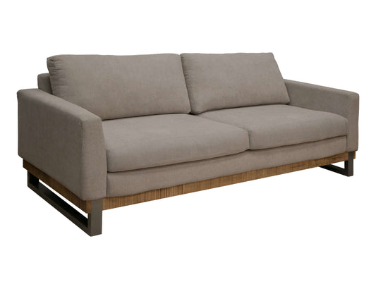 Metal & Wood Base, Sofa - Almond Gray