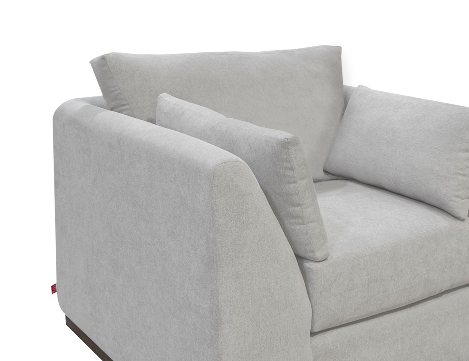 Wooden Frame & Base, Armchair - Agreeable Gray