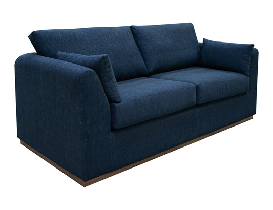 Wooden Frame & Base, Loveseat - Midnight blue