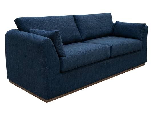Wooden Frame & Base, Sofa - Midnight blue