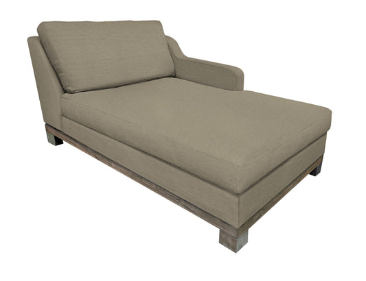 Wooden Frame & Base, Sectional Left Chaise - Brown Camel