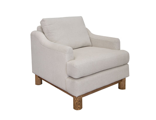 Wooden Frame & Base, Armchair - Towny Brown