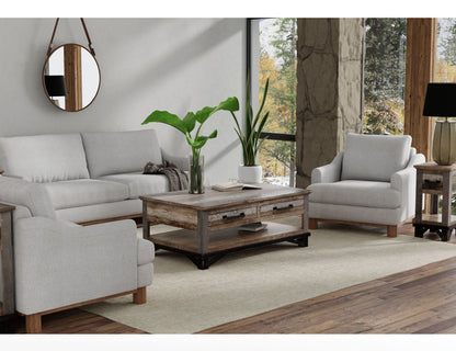 Wooden Frame & Base, Sofa - Agreeable Gray