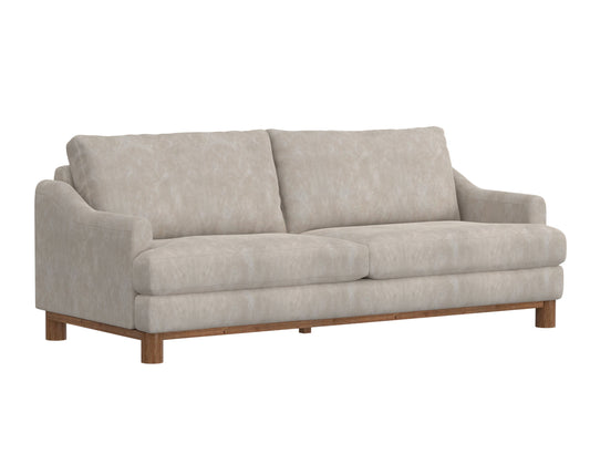 Wooden Frame & Base, Sofa - Ivory