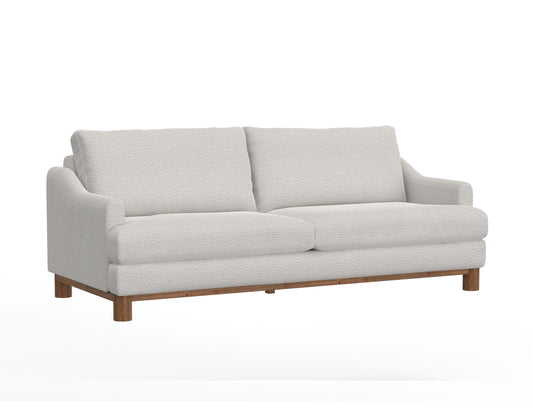Wooden Frame & Base, Sofa - Light Cream