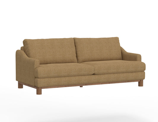 Wooden Frame & Base, Sofa - Capuccino Brown