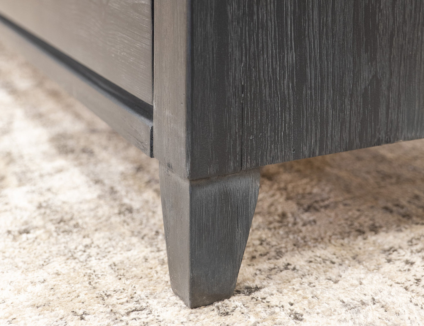 2 Drawer Nightstand - Satin Black And Brown