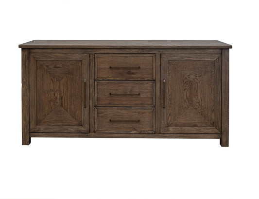 3 Drawer 2 Door Buffet - Walnut Brown