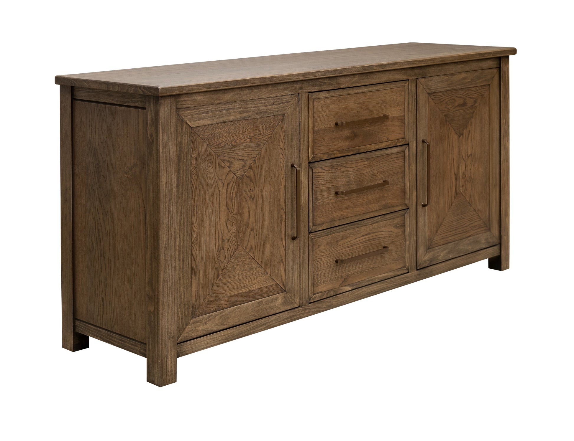 3 Drawer 2 Door Buffet - Walnut Brown