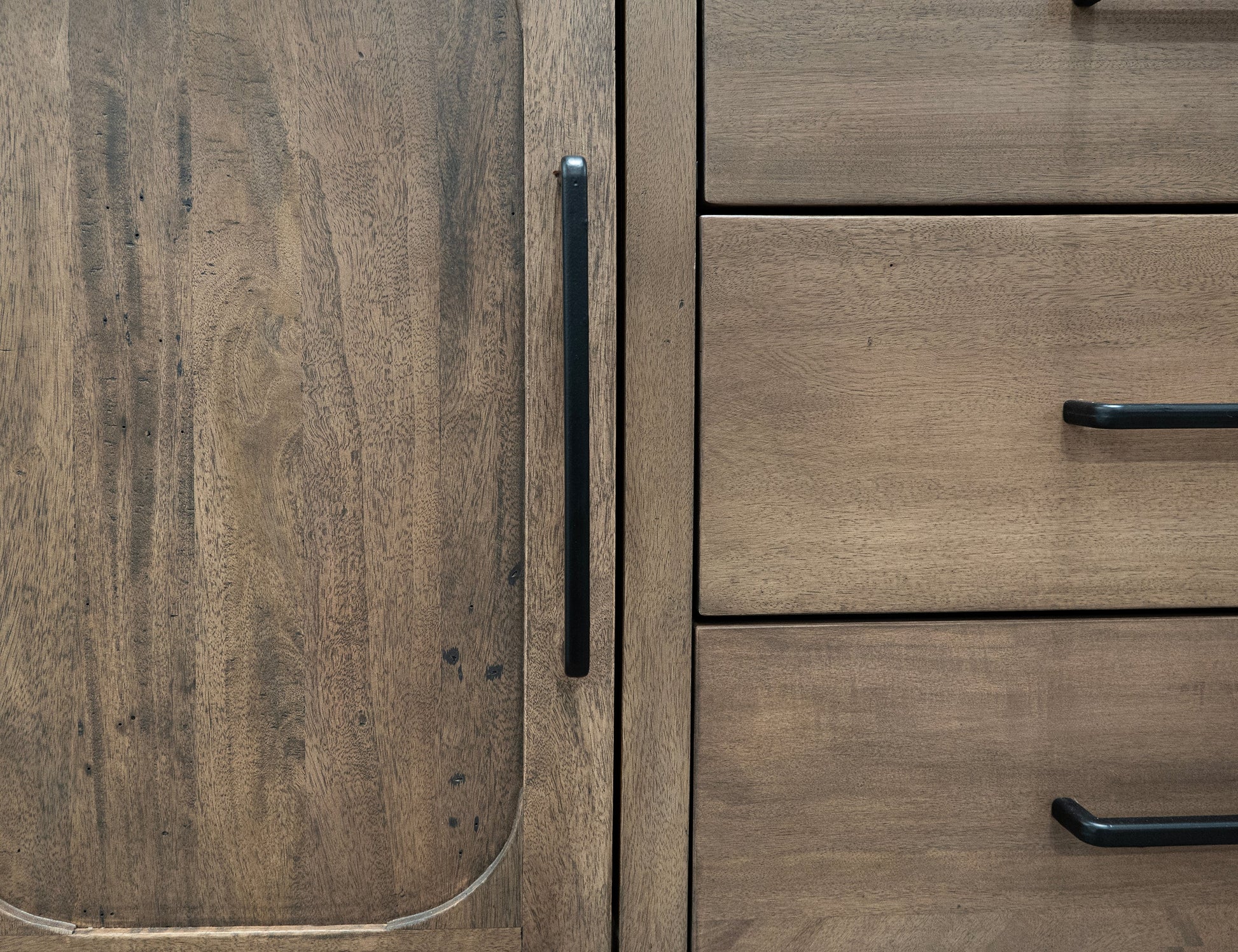 3 Drawer 2 Door Console - Chocolate Brown