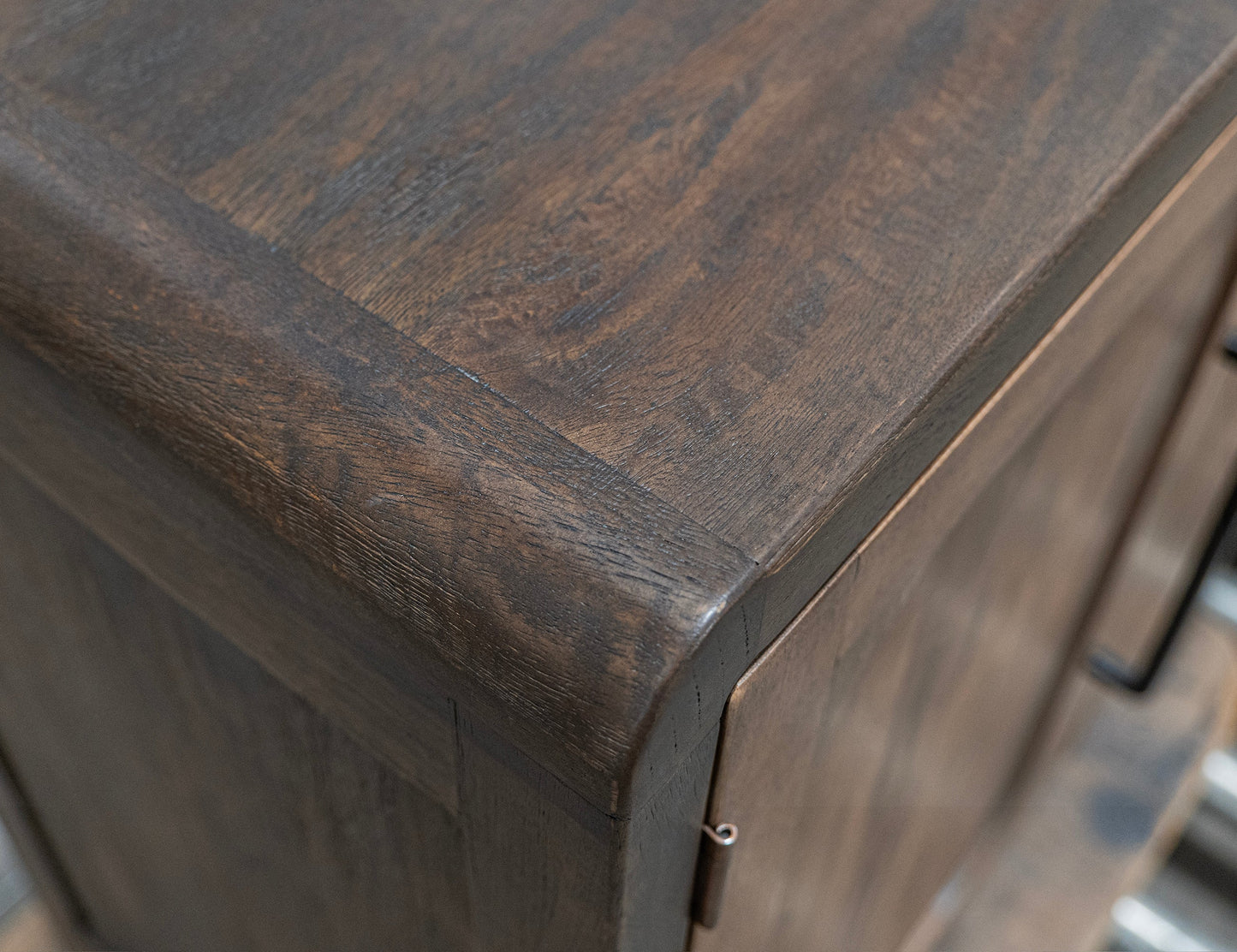 3 Drawer 2 Door Console - Chocolate Brown