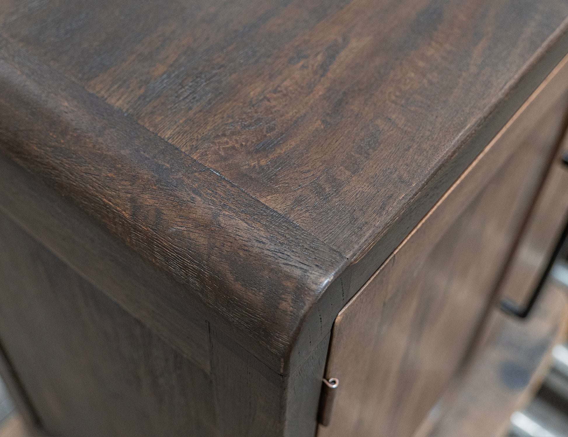 3 Drawer 2 Door Console - Chocolate Brown