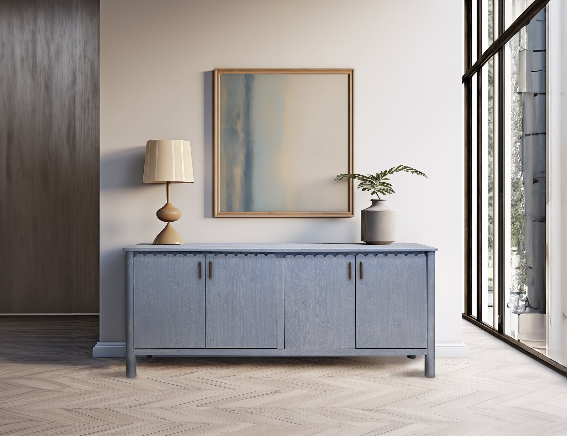 4 Door Console - Denim Blue