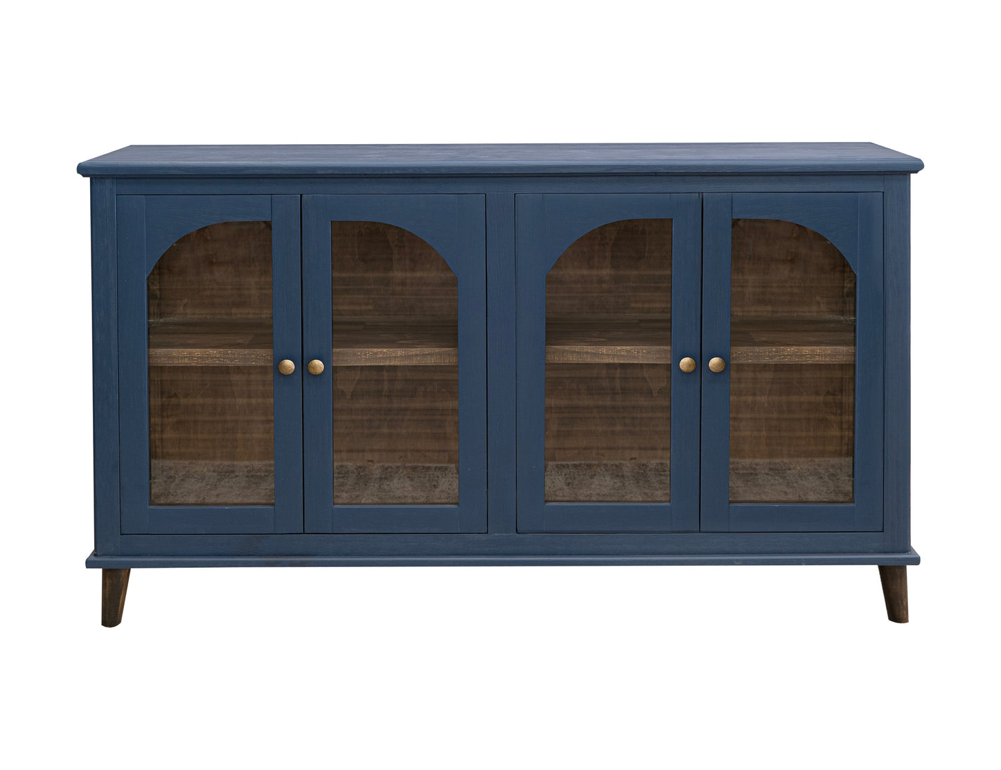 4 Glass Door Console - Indigo Blue