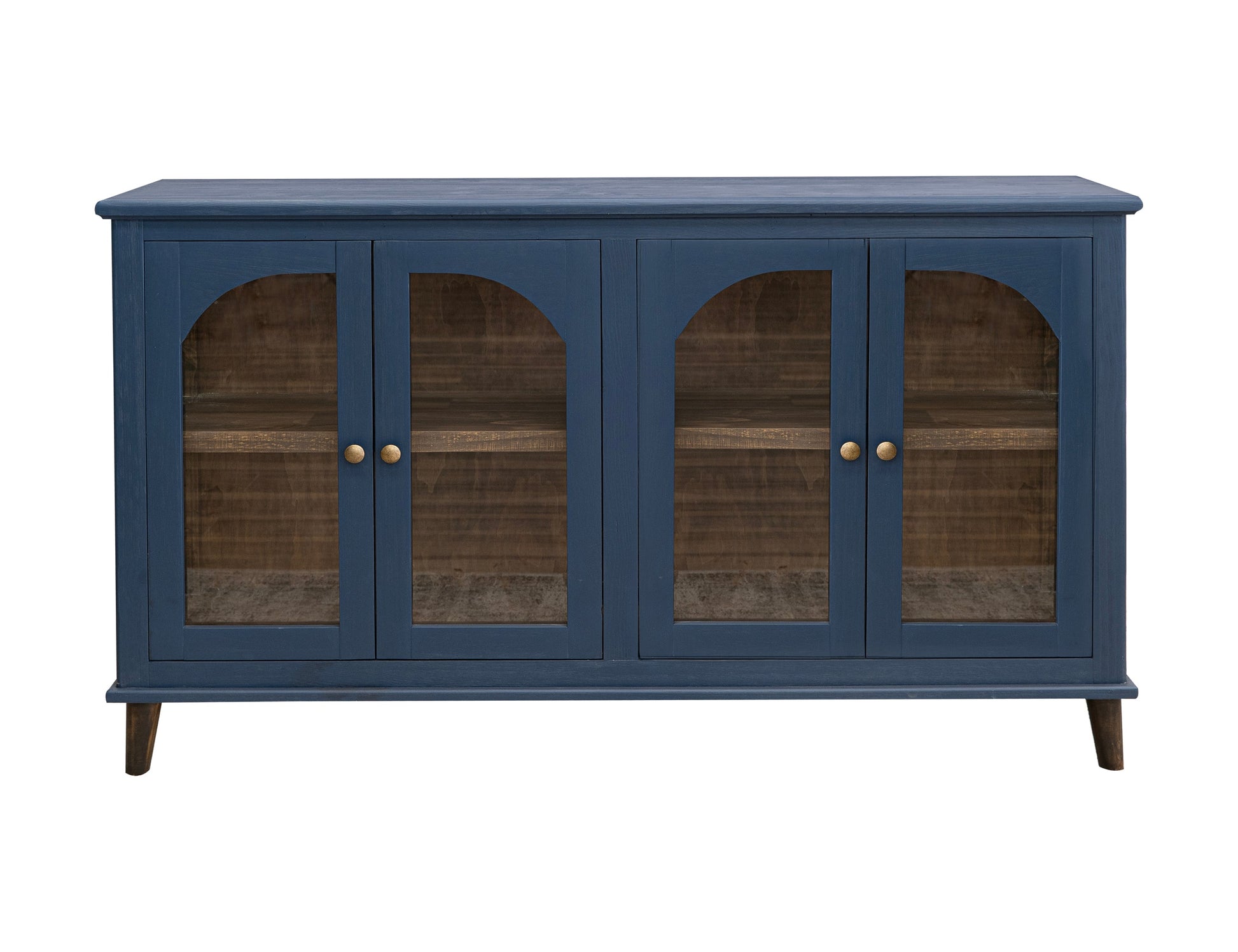 4 Glass Door Console - Indigo Blue