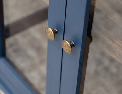 4 Glass Door Console - Indigo Blue