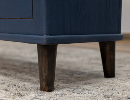4 Glass Door Console - Indigo Blue