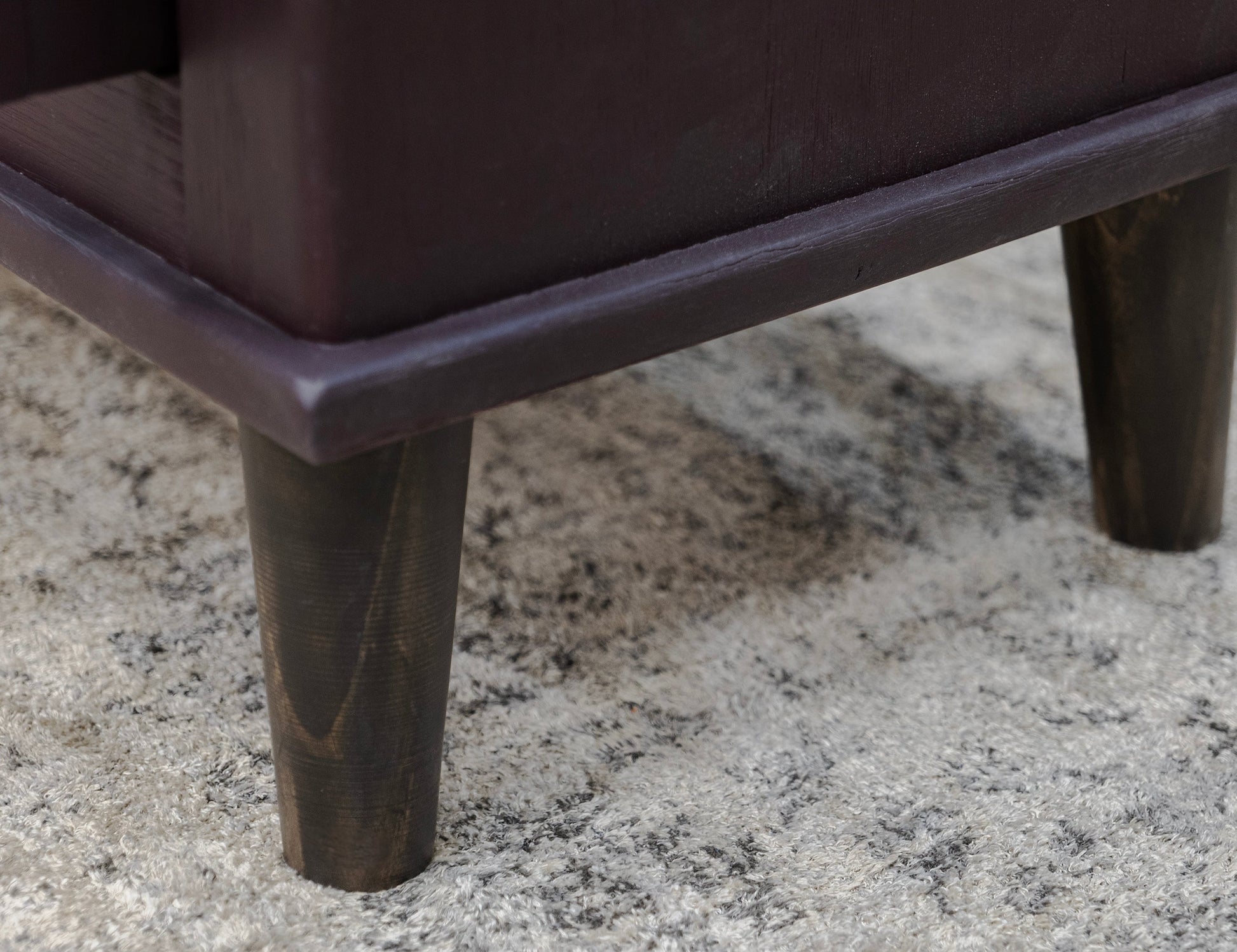 4 Glass Doors Console - Merlot Red