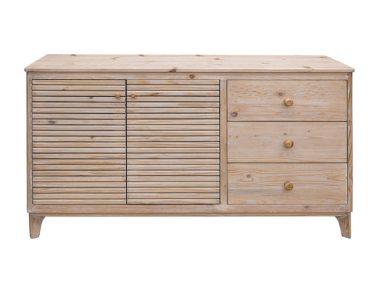 3 Drawer 2 Door Console - Hazelnut