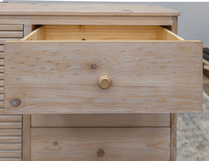 3 Drawer 2 Door Console - Hazelnut