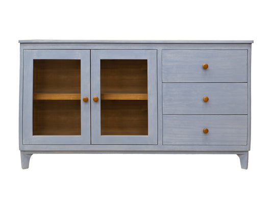 3 Drawer 2 Door Console - Pastel Blue