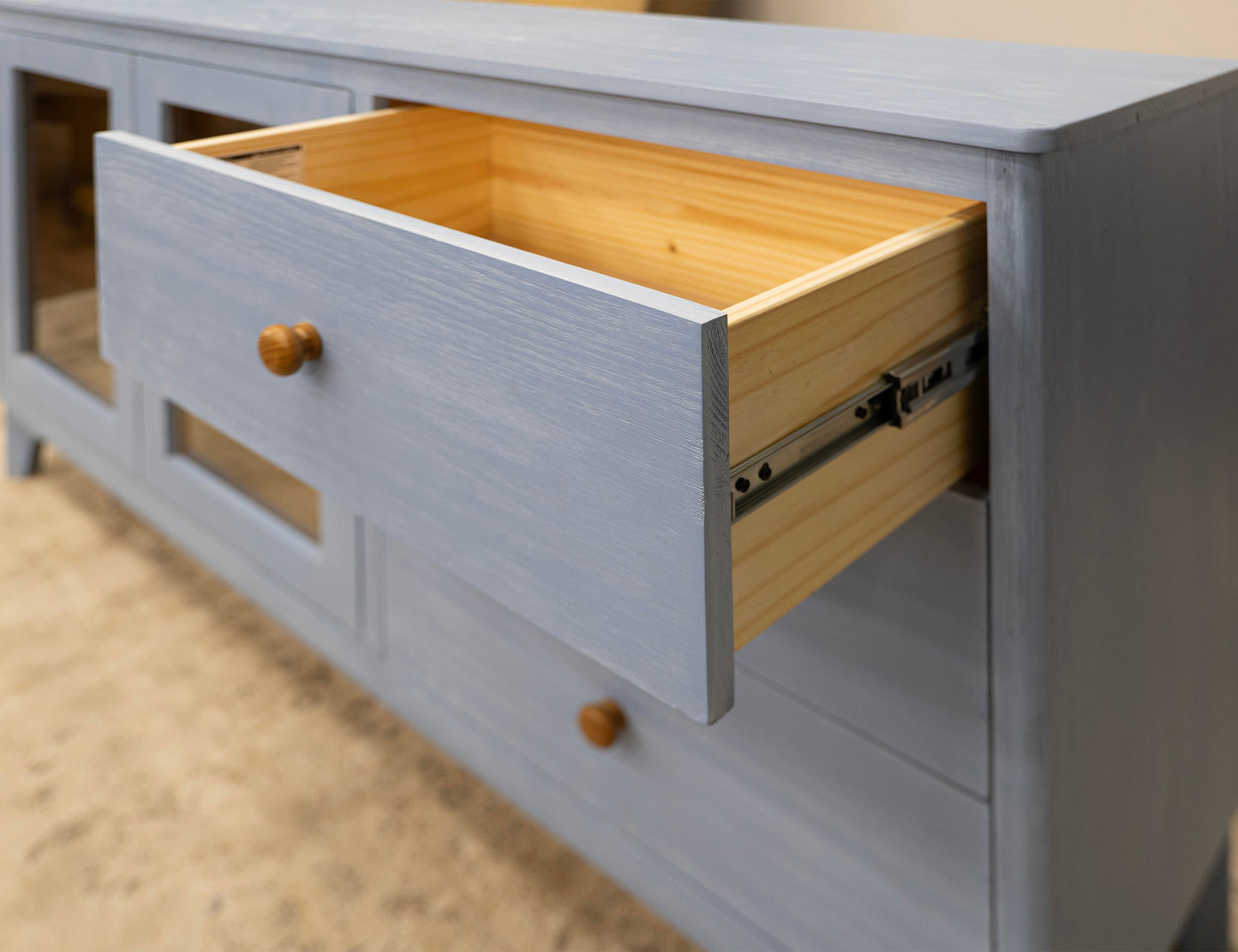 3 Drawer 2 Door Console - Pastel Blue