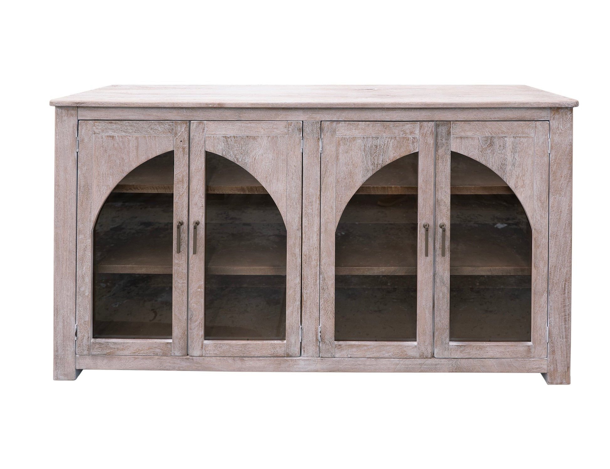 4 Door Console - White Wash