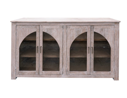 4 Door Console - White Wash