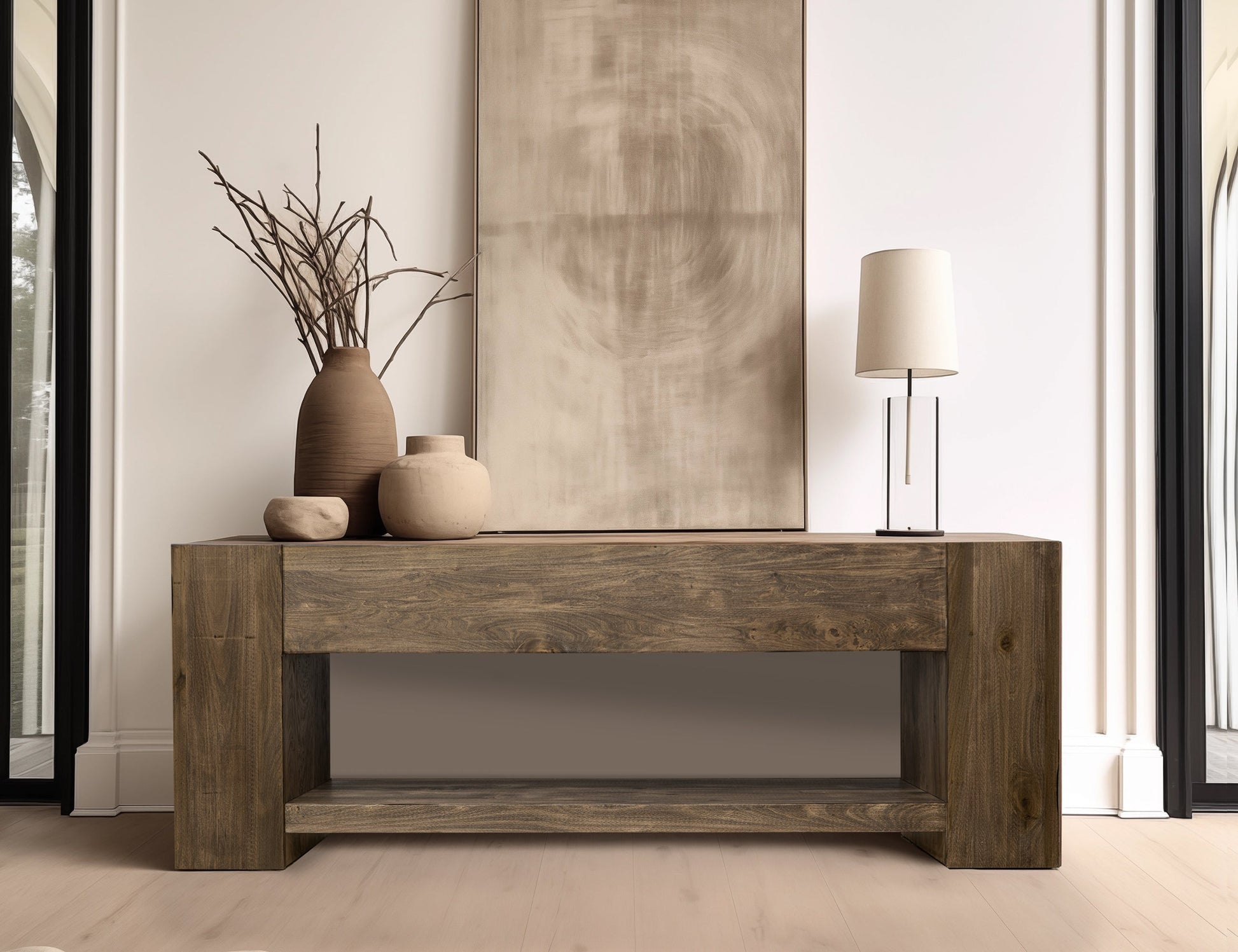 Solid Wood Console - Toffee brown