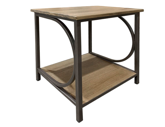 Metal Frame End Table - Peanut