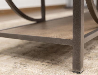Metal Frame End Table - Peanut