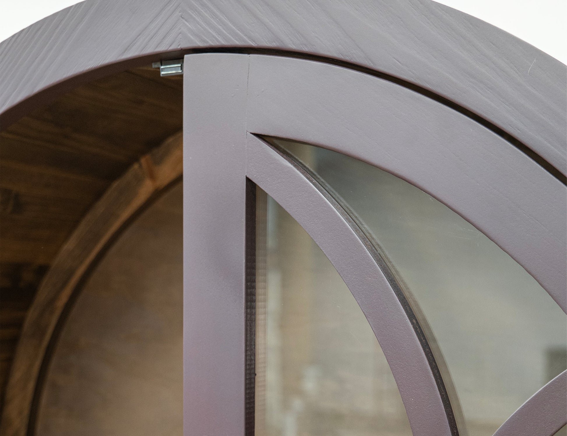 2 Glass Door Cabinet - Merlot Red