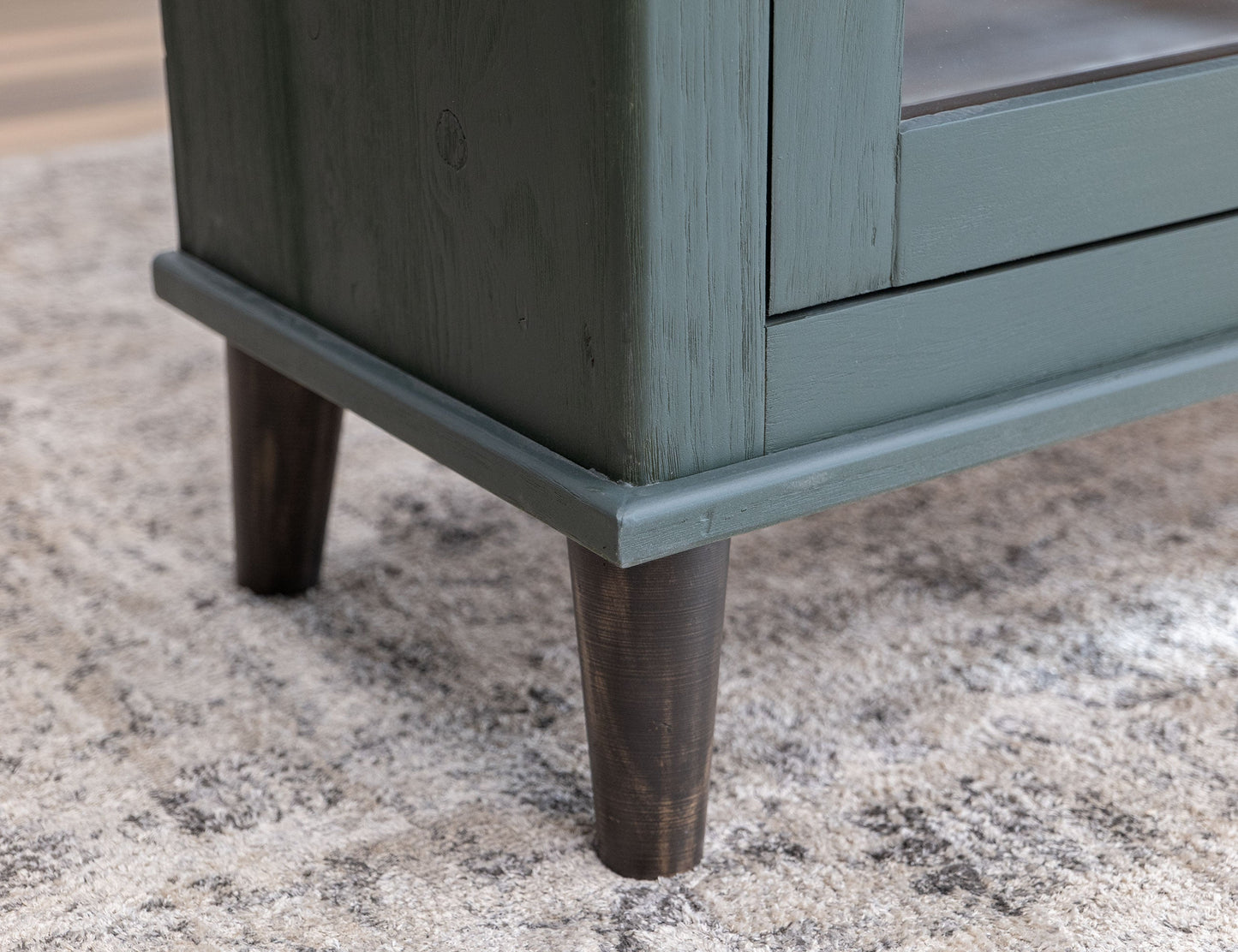 4 Glass Doors Console - Forest Green